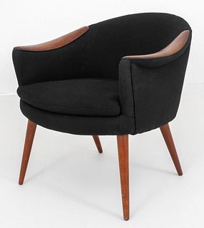 Danish Modern Upholstered Arm Chair, 1960s