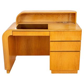 Jay Spectre for Century Deco Manner Oak Desk