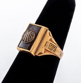 Vintage 10K Yellow Gold Class Ring