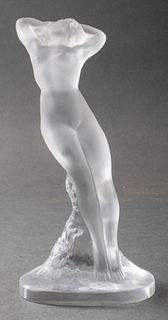 Lalique "Danseuse Bras Leves" Crystal Sculpture