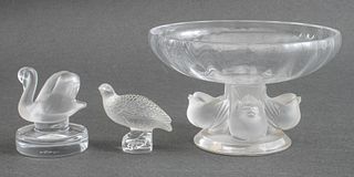 Lalique Bird Frosted Crystal Table Article, 3