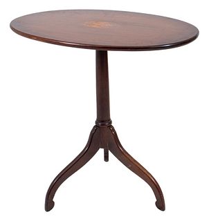 Queen Anne Style Mahogany Tilt-Top Tripod Table