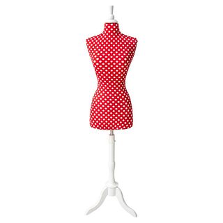 Geoffrey Beene Red and White Dress Form