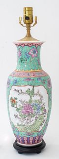 Chinese Daoguong Porcelain Style Vase Lamp