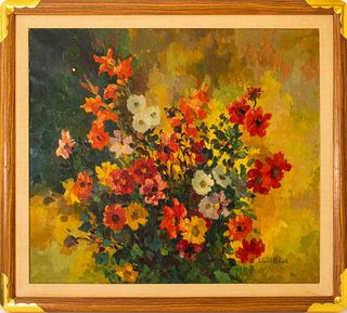 Suzanne Rivet, Flower Study, Oil on Canvas