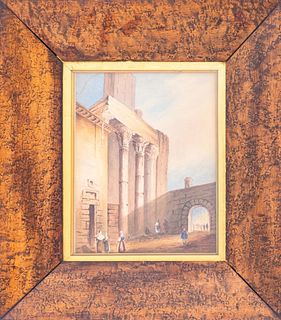 Temple of Mars Ultor Watercolor on Paper
