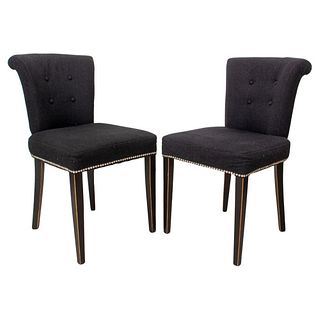 Modern Art Deco Revival Boudoir Chairs, 2