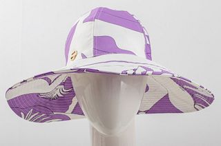 Emilio Pucci Purple & White Sunhat