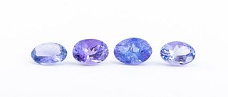 3.80 Cttw. Group of Four Loose Oval-Cut Tanzanite