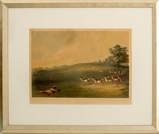 George Catlin "Antelope Shooting" LIthograph