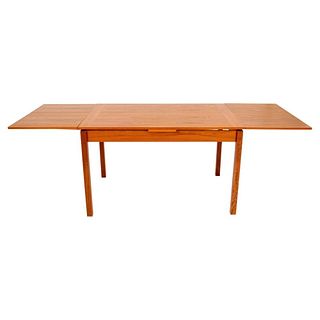 Danish Modern Walnut Extendable Dining Table