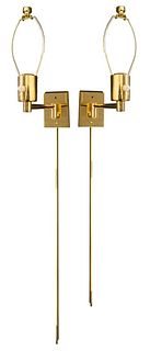 George Hansen Brass Swing Arm Lamps for Hinson, 2