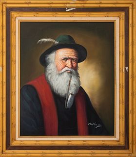 David Pelbam Tyrolean Gentleman Oil on Canvas