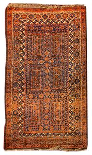 Turkoman Handknotted Wool Rug, 5'3" x 3