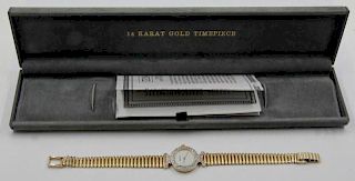 JEWELRY. 14kt Gold Geneve Ladies Watch with
