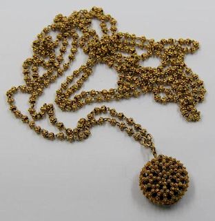 JEWELRY. Indian Gold Necklace with Pendant.