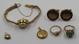 JEWELRY. Vintage Gold Jewelry Grouping.