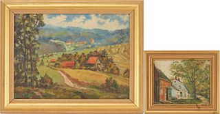 Mary Klar, Small O/B of Conway, Mass., plus Farm Landscape