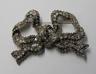JEWELRY. Early 19th C Diamond and Silver Topped