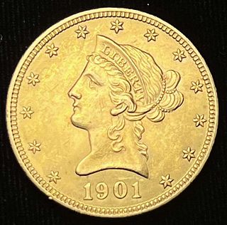 Last Minute! 1901 Gold Liberty Head $10 MS62
