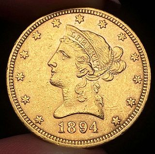 Last Minute! 1894 Gold $10 Liberty Head AU55