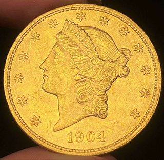 Last Minute! 1904 Gold $20 Liberty Head MS63 Details