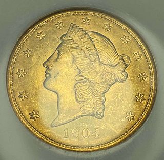 Last Minute! 1904 $20 Gold Liberty Head NGC MS62