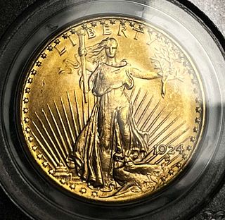 Last Minute! 1924 Saint Gaudens $20 Gold PCGS MS65