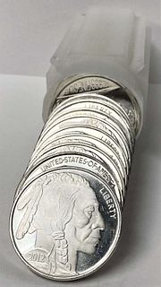 Roll (20-coins) 2012 Proof Buffalo 1 ozt .999 Silver
