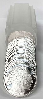 Roll (20-coins) Golden State Mint Buffalo Proof 1 ozt .999 Silver