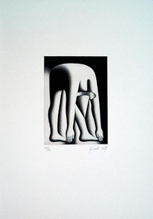 Mark Kostabi- Etching limited edition  "Body by Jake"