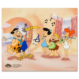 Fred Plays the Harp Limited Edition Sericel from the Popular Animated Series The Flintstones. Includes Certificate of Authenticity.
