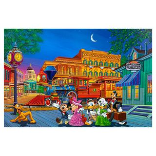 Manuel Hernandez, "Arriving In Style" Limited Edition Mixed Media Lithograph from Disney Fine Art, Numbered and Hand Signed with Letter of Authenticit