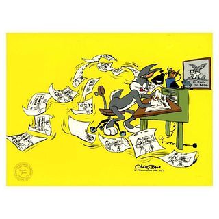 Chuck Jones "Bugs Director: Chuck Amuck" Hand Signed, Hand Painted Limited Edition Sericel.