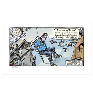Bizarro! "Cat Burglar" Numbered Limited Edition Hand Signed by creator Dan Piraro; Letter of Authenticity.