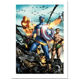 Stan Lee Signed, Marvel Comics "Giant-Size Invaders #2" Limited Edition Canvas 1/10 with Certificate of Authenticity.