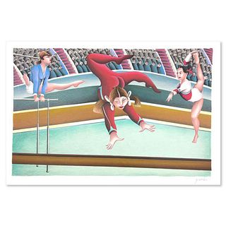 Yuval Mahler, "Gymnast" Limited Edition Serigraph, Numbered and Hand Signed with Letter of Authenticity.