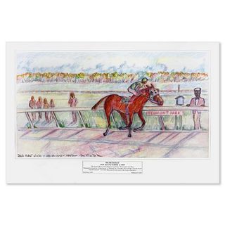 Dick Maw, "Secretariat" Limited Edition Offset Lithograph, Numbered and Hand Signed with Letter of Authenticity