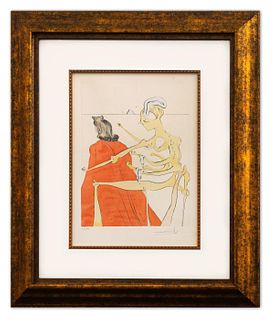 Salvador Dali- Original Lithograph "The Divine Back of Gala"