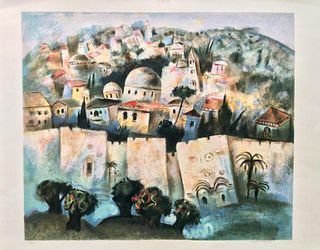 Gregory Kohelet- Original Serigraph "Sunrise in Jerusalem"