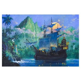 James Coleman, "Pan on Board" Limited Edition on Canvas from Disney Fine Art, Numbered and Hand Signed with Letter of Authenticity