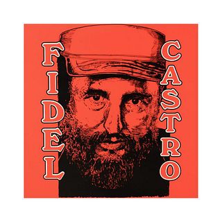 Steve Kaufman (1960-2010) "Fidel Castro" Hand Pulled Limited Edition Silkscreen on Canvas from an HC Edition, Hand Signed Inverso with Letter of Authe