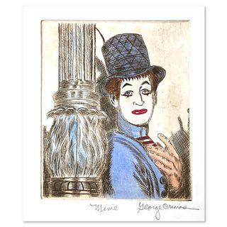 George Crionas (1925-2004), "Mime" Hand Colored Limited Edition Mixed Media, Numbered and Hand Signed with Letter of Authenticity