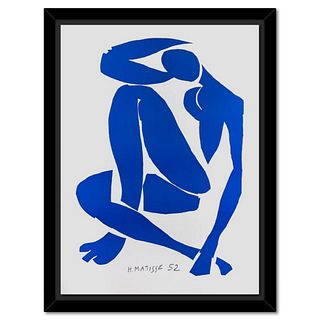 Henri Matisse 1869-1954 (After), "Nu Bleu IV" Framed Limited Edition Lithograph with Certificate of Authenticity.