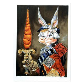 Chuck Jones "Bunny Prince Charlie" Hand Signed Limited Edition Fine Art Stone Lithograph.