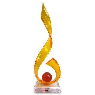 Shlomi Haziza, "Tornado" Acrylic Sculpture, Hand Signed with Letter of Authenticity.
