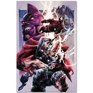 Marvel Comics "Iron Man/ Thor #2" Numbered Limited Edition Giclee on Canvas by Stephen Segovia with COA.