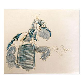 Dr. Seuss (1904-1991), "Yertle the Turtle" Hand Signed Original Drawing with Certificate of Authenticity.