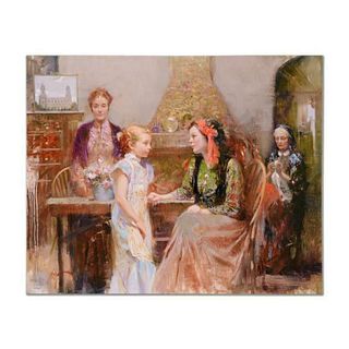 Pino (1939-2010), "Generations of Faith" Artist Embellished Limited Edition on Canvas (48" x 38"), HC Numbered and Hand Signed with Certificate of Aut