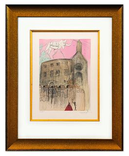 Salvador Dali- Original Lithograph "Gala's Castle"